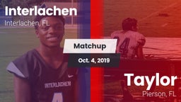 Matchup: Interlachen vs. Taylor  2019