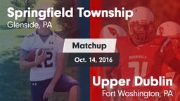 Matchup: Springfield Township vs. Upper Dublin  2016