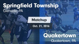 Matchup: Springfield Township vs. Quakertown  2016