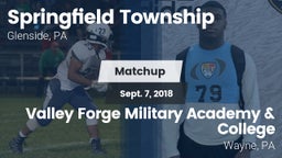 Matchup: Springfield Township vs. Valley Forge Military Academy & College 2018