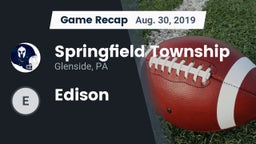 Recap: Springfield Township  vs. Edison  2019