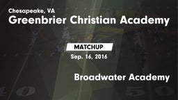 Matchup: Greenbrier Christian vs. Broadwater Academy 2016