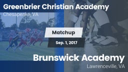 Matchup: Greenbrier Christian vs. Brunswick Academy 2017