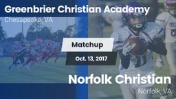 Matchup: Greenbrier Christian vs. Norfolk Christian  2017