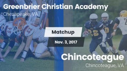 Matchup: Greenbrier Christian vs. Chincoteague  2017