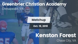 Matchup: Greenbrier Christian vs. Kenston Forest 2018