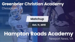 Matchup: Greenbrier Christian vs. Hampton Roads Academy  2019