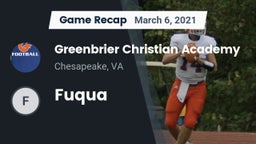 Recap: Greenbrier Christian Academy  vs. Fuqua 2021