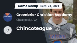 Recap: Greenbrier Christian Academy  vs. Chincoteague  2021