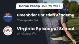 Recap: Greenbrier Christian Academy  vs. Virginia Episcopal School 2021