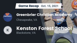Recap: Greenbrier Christian Academy  vs. Kenston Forest School 2021