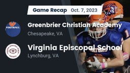 Recap: Greenbrier Christian Academy  vs. Virginia Episcopal School 2023