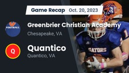 Recap: Greenbrier Christian Academy  vs. Quantico  2023