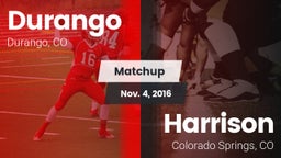 Matchup: Durango  vs. Harrison  2016