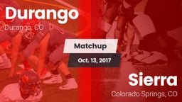 Matchup: Durango  vs. Sierra  2017
