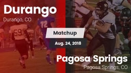 Matchup: Durango  vs. Pagosa Springs  2018
