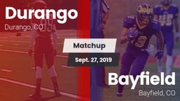 Matchup: Durango  vs. Bayfield  2019