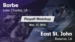 Matchup: Barbe vs. East St. John  2016
