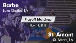 Matchup: Barbe vs. St. Amant  2016