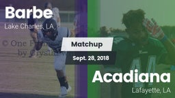 Matchup: Barbe vs. Acadiana  2018