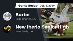 Recap: Barbe  vs. New Iberia Senior High 2019