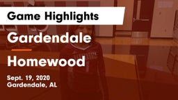 Gardendale  vs Homewood  Game Highlights - Sept. 19, 2020
