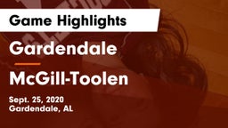 Gardendale  vs McGill-Toolen  Game Highlights - Sept. 25, 2020