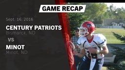 Recap: Century Patriots vs. Minot  2016