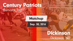 Matchup: Century vs. Dickinson  2016