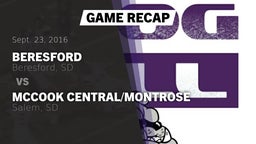 Recap: Beresford  vs. McCook Central/Montrose  2016