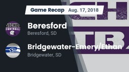 Recap: Beresford  vs. Bridgewater-Emery/Ethan 2018