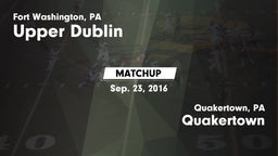 Matchup: Upper Dublin vs. Quakertown  2016