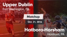 Matchup: Upper Dublin vs. Hatboro-Horsham  2016