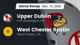 Recap: Upper Dublin  vs. West Chester Rustin  2020