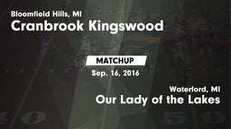 Matchup: Cranbrook Kingswood vs. Our Lady of the Lakes  2016