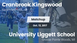 Matchup: Cranbrook Kingswood vs. University Liggett School 2017