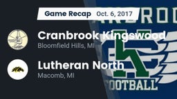 Recap: Cranbrook Kingswood  vs. Lutheran North  2017