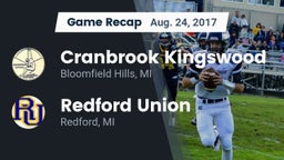 Recap: Cranbrook Kingswood  vs. Redford Union  2017