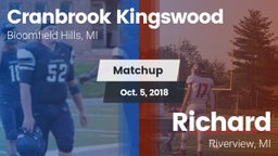 Matchup: Cranbrook Kingswood vs. Richard  2018
