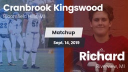 Matchup: Cranbrook Kingswood vs. Richard  2019