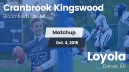 Matchup: Cranbrook Kingswood vs. Loyola  2019
