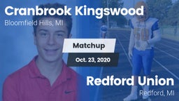 Matchup: Cranbrook Kingswood vs. Redford Union  2020