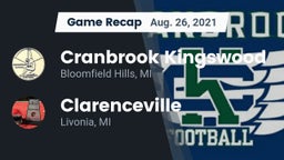 Recap: Cranbrook Kingswood  vs. Clarenceville  2021