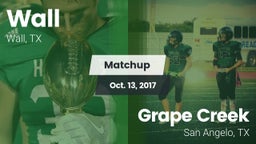 Matchup: Wall vs. Grape Creek  2017