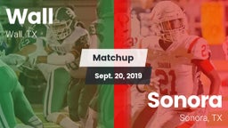 Matchup: Wall vs. Sonora  2019