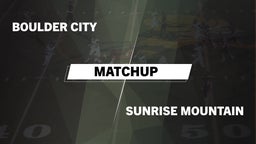 Matchup: Boulder City vs. Sunrise Mountain 2016