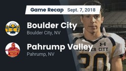 Recap: Boulder City  vs. Pahrump Valley  2018