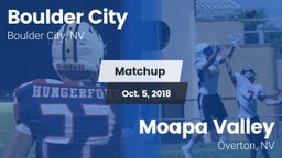 Matchup: Boulder City vs. Moapa Valley  2018