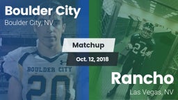 Matchup: Boulder City vs. Rancho  2018
