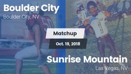 Matchup: Boulder City vs. Sunrise Mountain  2018